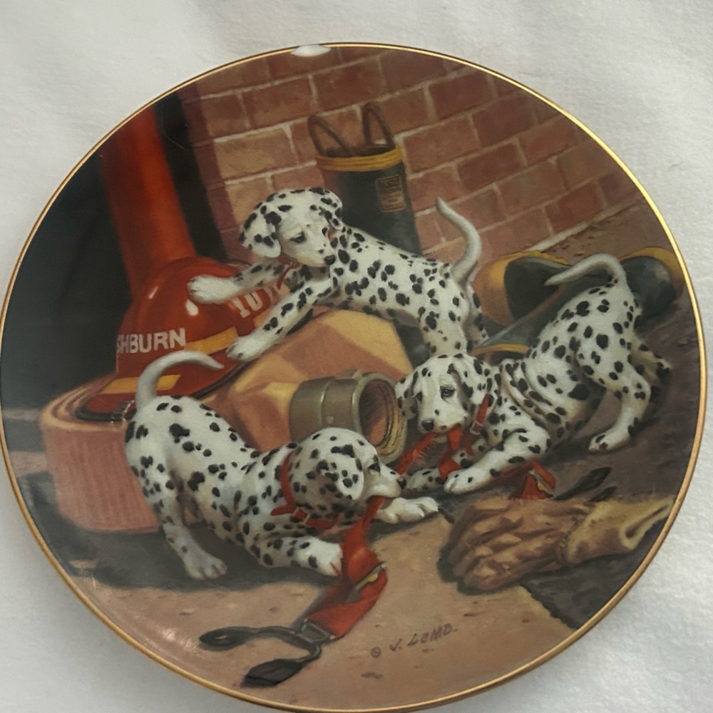 Disney dalmation plate, Where’s the Fire?”